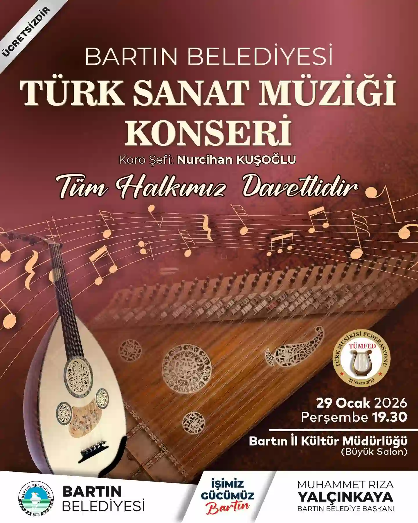 Bartın Belediyesi Türk Sanat Müziği Konseri