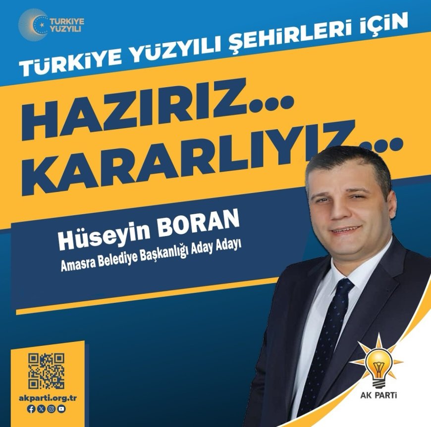 Hüseyin Boran, Amasra Belediye Başkanlığı'na AK Parti’den aday adayı oldu